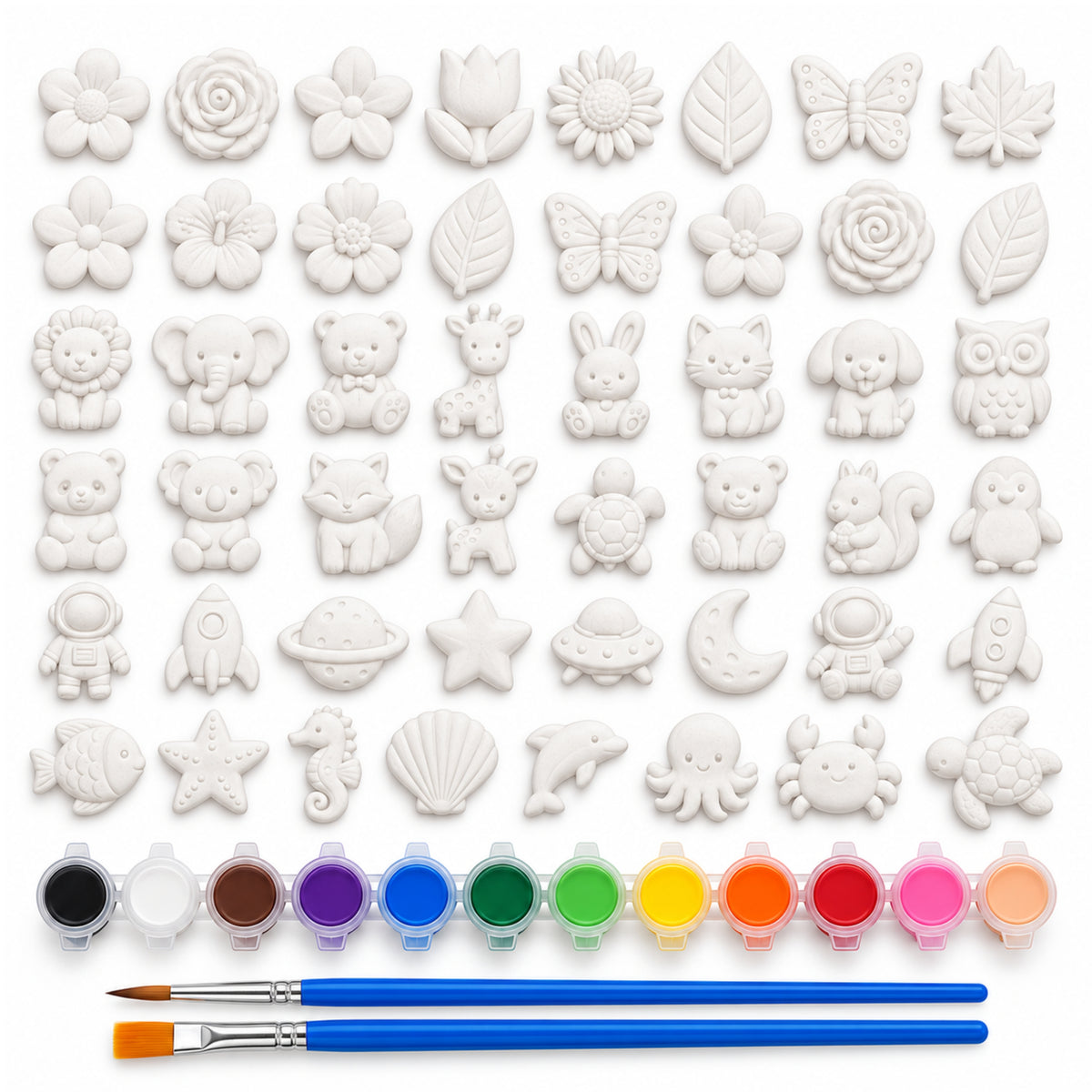 Flowers. Leaves and Animals 40 Pcs (ID1188)