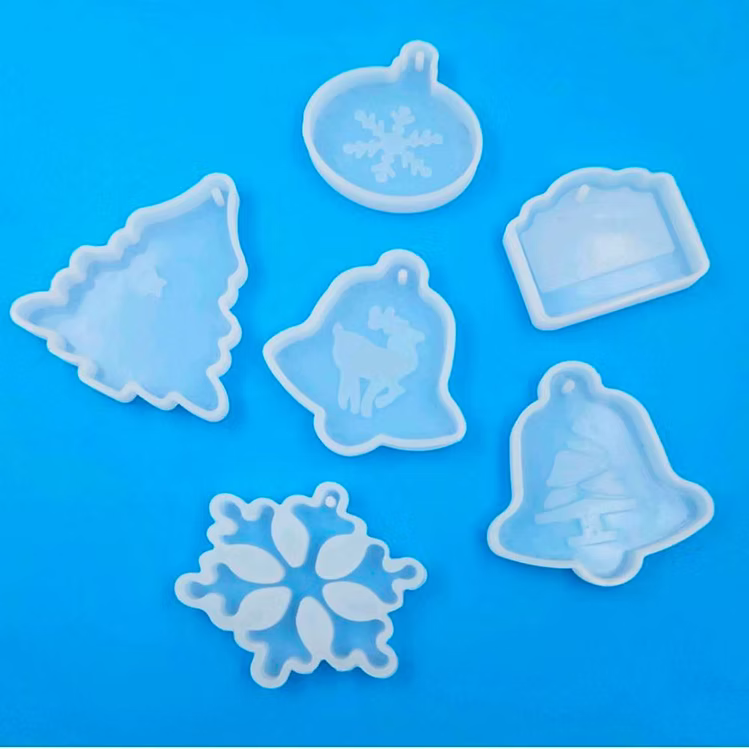 Christmas Silicone Mould Set of 6 - Snowflakes, Tree, Bells & More
