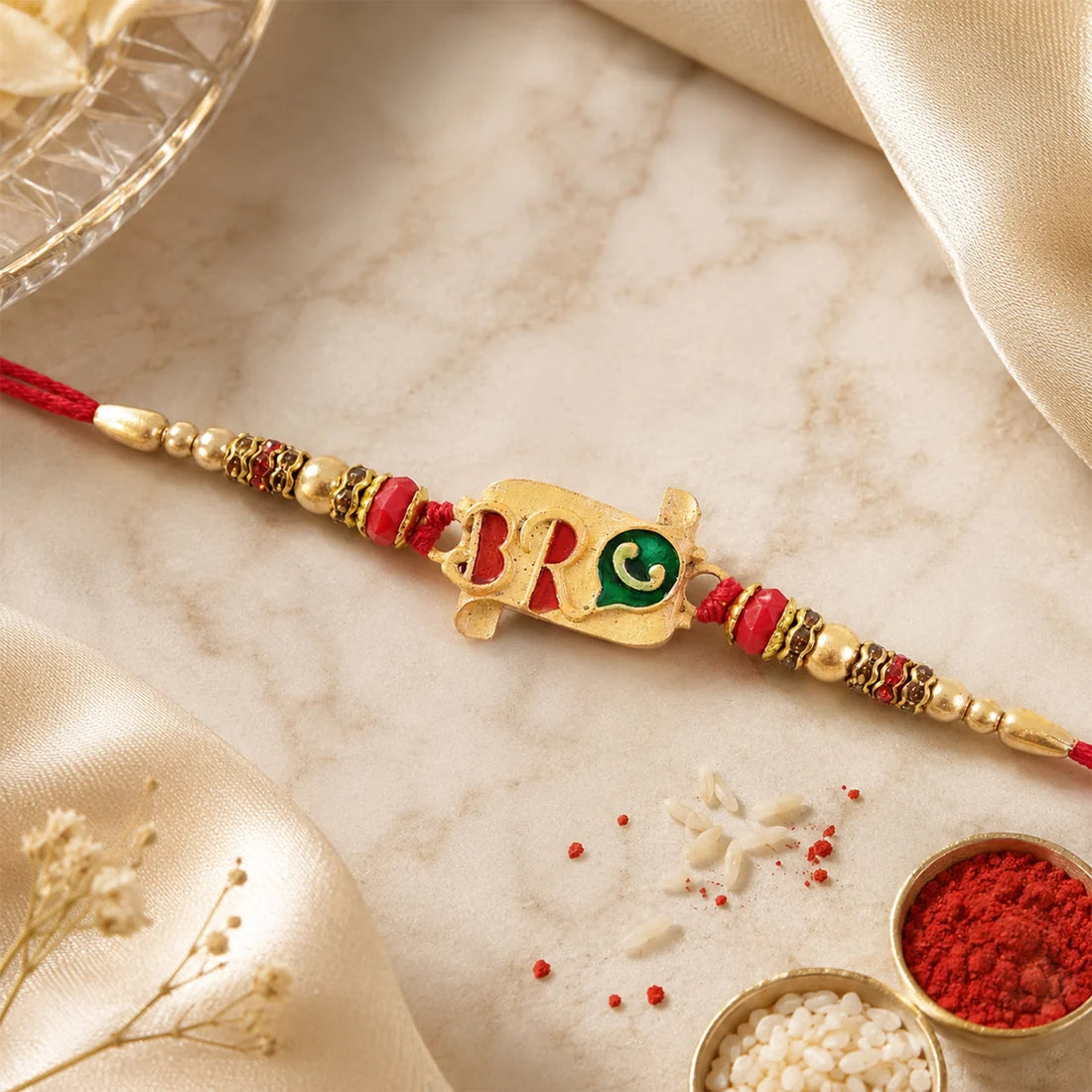 Bro Rakhi with Colorful Enamel, Stylish & Vibrant Protection