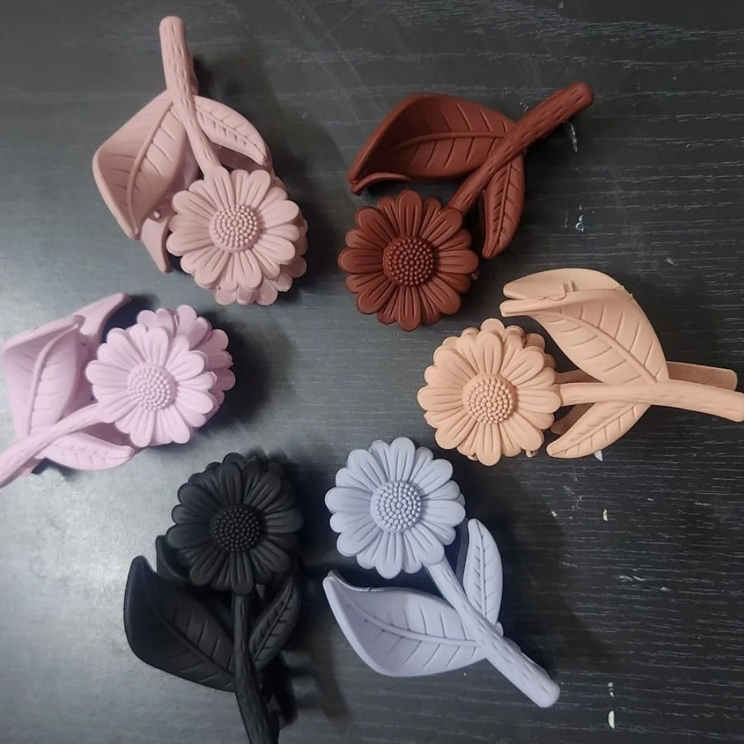 6 Pcs Bow tie matt  – Premium Hair Clutcher Mixed Colors