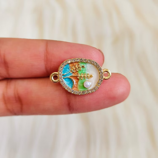 Oval 4 shaded Rakhi Charm