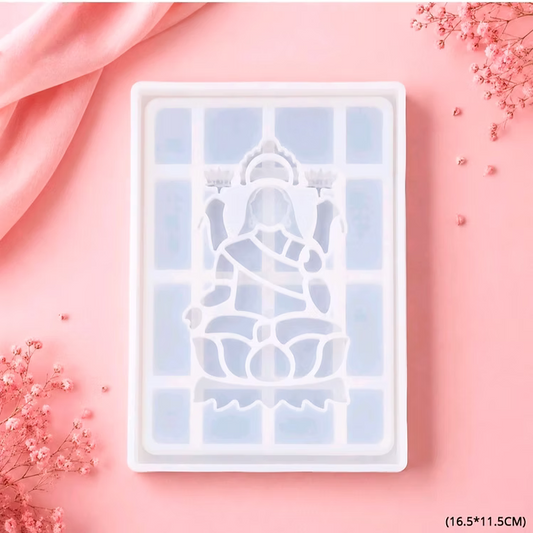 Goddess Lakshmi Frame Silicone Mould 17x12 cm for Resin Art