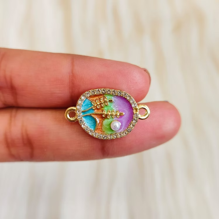 Oval 4 shaded Rakhi Charm