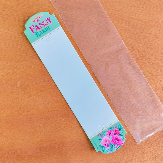 Green Rakhi Packing Card with plastic cover