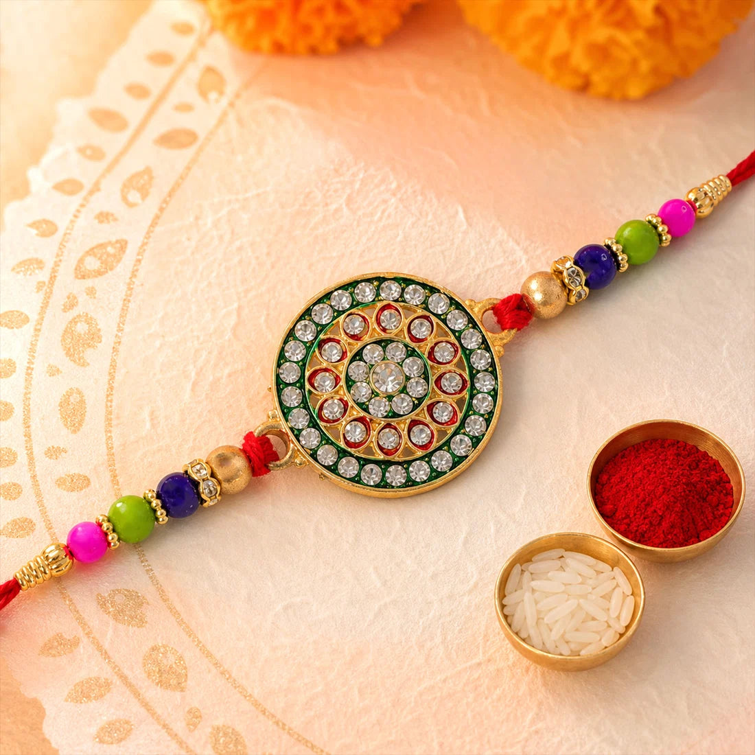 Traditional Rakhi – Elegant, Handcrafted Brother