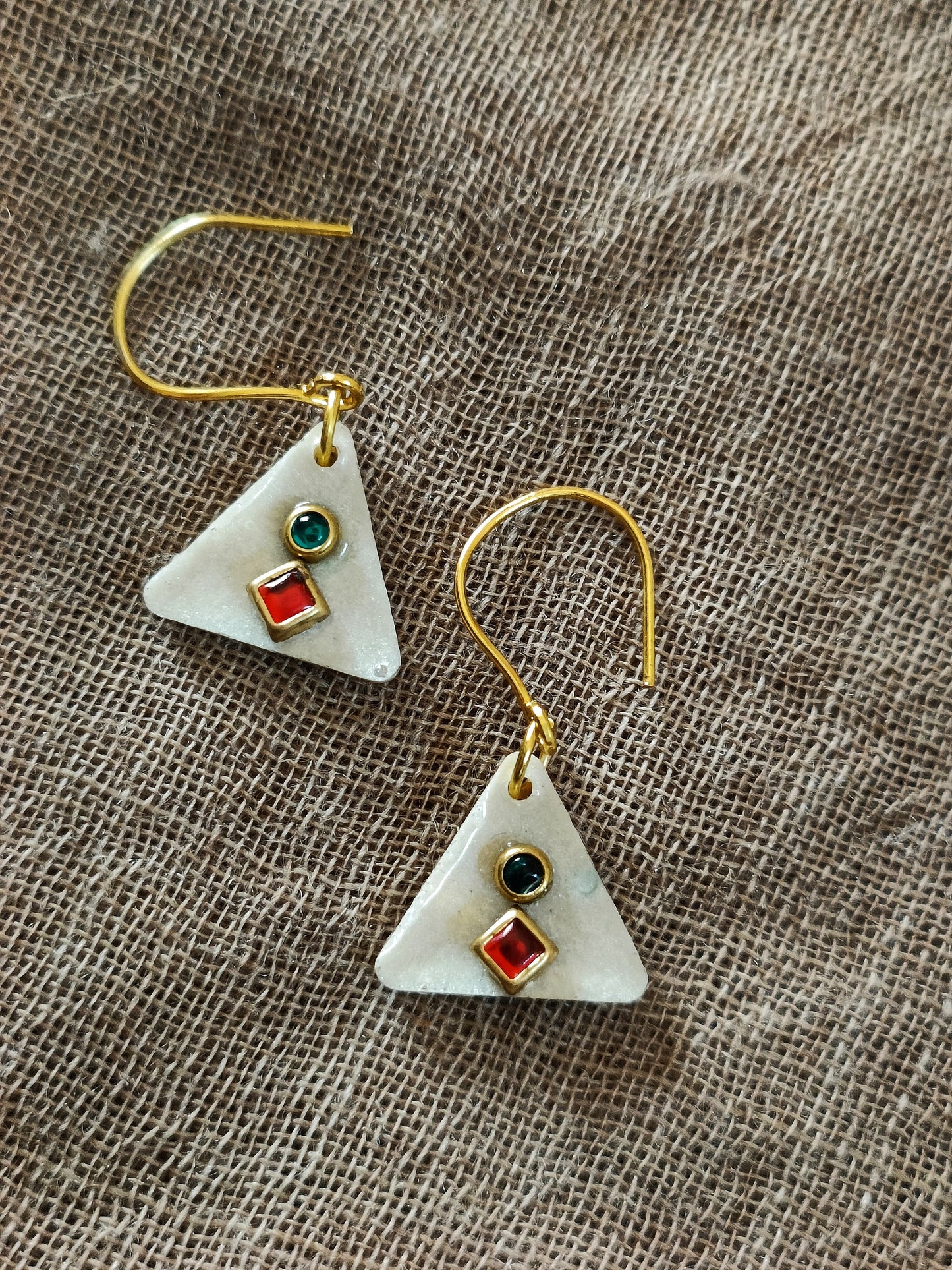 Kundan resin earrings 8810