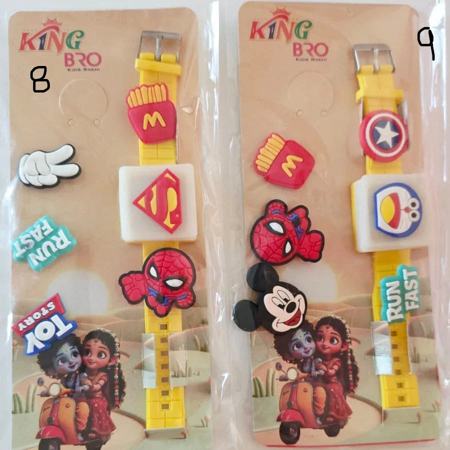 DIY Charm Rakhi Band with Changeable Charms for Kids (Check Images for designs)