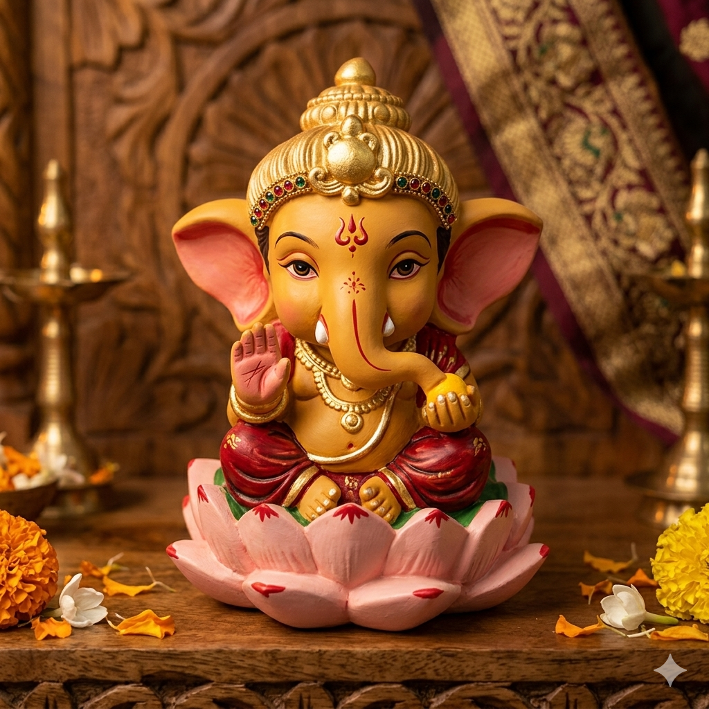 Lotus Lord Bal Ganesha Mold