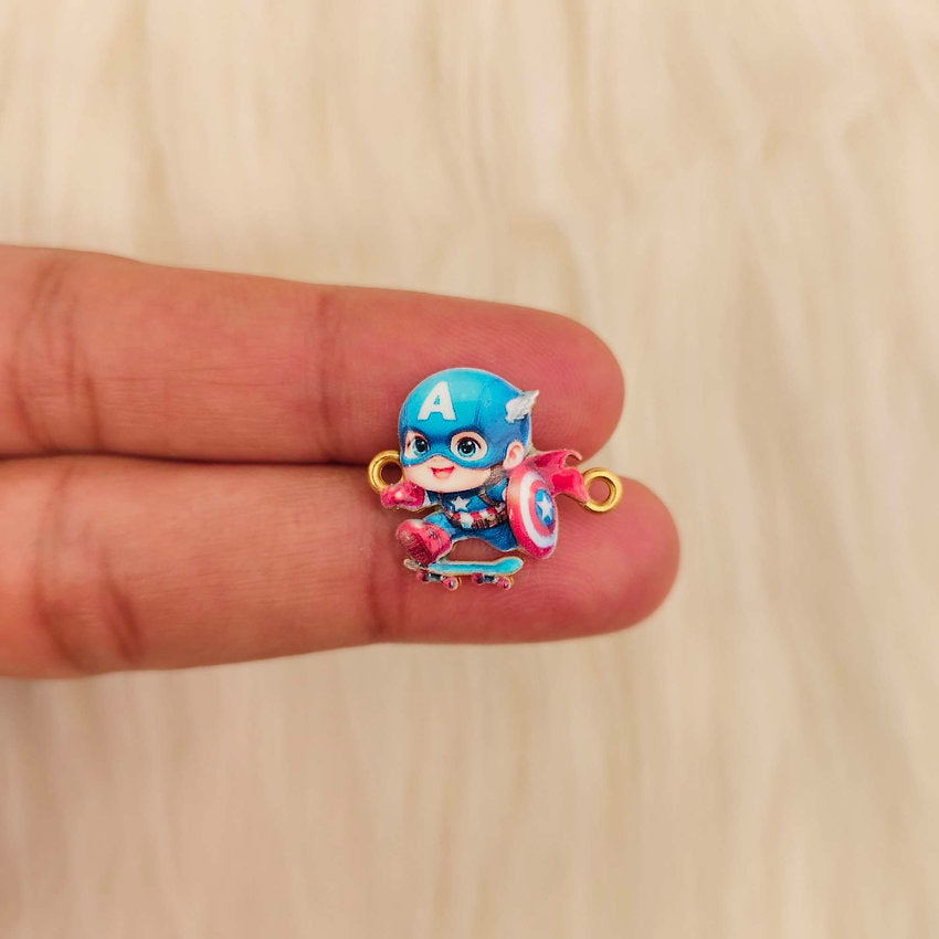 Baby Captain America 3D Rakhi Charm