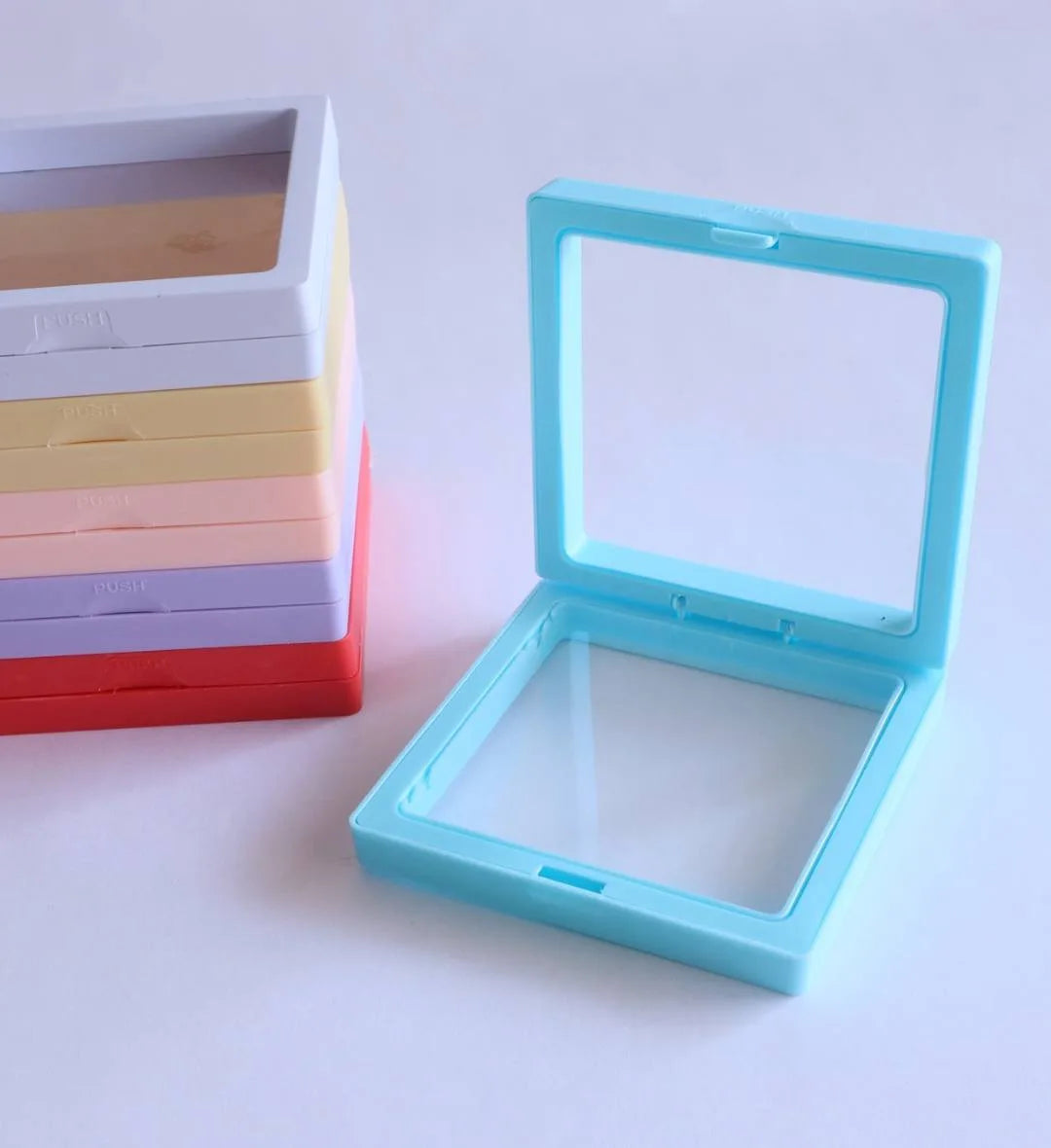 Floating Display Frame | Transparent 3D Showcase | Size: 9x9cm