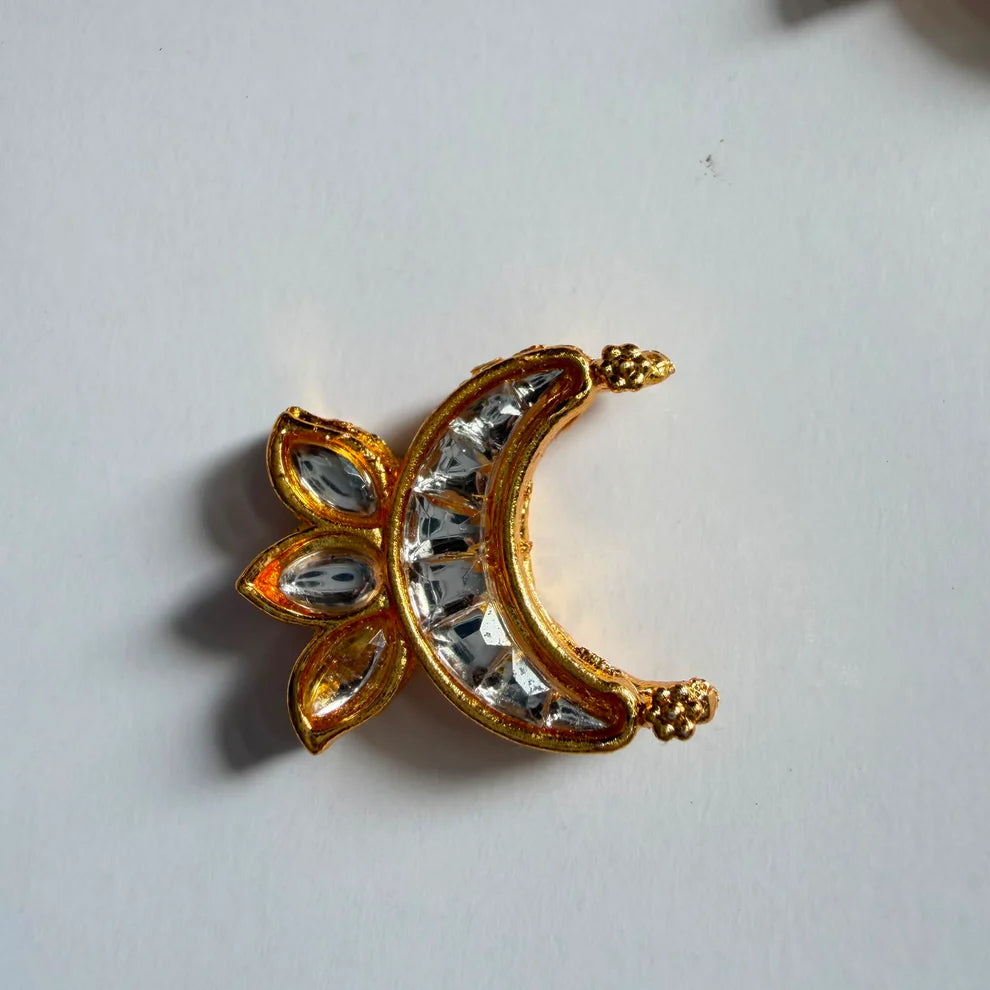 Kundan rakhi charm moon tranparent